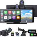 2024 Wireless Protable Carplay &Android Auto,9.3'' Car Play Screen, Car Play with Lifting 2.5K Dash Cam,1080P Backup Camera,Drive Mate Carplay Box with Siri/FM/Bluetooth for All Car Models