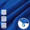 SmoothNovelty 2 Pcs Extra Large Bath Sheets 40 x 80in Oversized Jumbo Bathroom Towel Giant XXL Coral Fleece Beach Sheets Soft Quick Dry Absorbent with Hanging Loop (Navy)