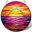 Stained Glass Window Hanging - Sea Suncatchers Stain Glass(9.8-inch)