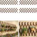 4 PCS Expandable Garden Trellis, 13.2" x 63" Trellis for Climbing Plants Outdoor, Wooden Lattice Fence Wall Panel Lattice Panels for Outside, for Climbing Plants Vine Ivy Rose Cucumbers Clematis