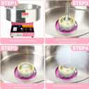 Cotton Candy Machine Commercial, Electric Cotton Candy Maker, 1080W Candy Floss Maker with Sugar Scoop and Lights Music, Perfect for Family Party Amusement Park Carnival