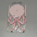 Trendy Bow Paper Towel Holder Cute Pink Bow Knot Kitchen Decor Accessories Large Metal Towel Holder Stand for Coquette Home Party Bathroom Countertop, Pink 