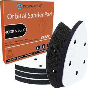 4 Pack Triangle Sanding Pads - Hook & Loop Interface with 5 Holes - EVA Foam - Compatible with Mouse Sander & Detailed Surfaces
