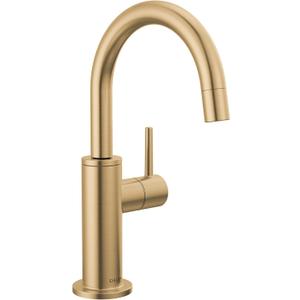 Delta Contemporary Beverage Dispenser Faucet, Brushed Gold Drinking Water Kitchen Sink Faucet, Champagne Bronze 1930-CZ-DST