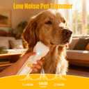 Dog Paw Trimmer, Low Noise Paw Hair Trimmer for Dogs with LED Light Wireless Pet Shaver, Suitable for Claws, Ears, Face, HIPS and Eyes(Orange) (White, 4-in-1)