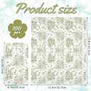 Green Floral Paper Napkins - 100Pack, 2Ply | Wildflower Disposable Guest Hand Towels, Garden Party, Wedding, Bridal Shower, Baby Shower, Tea Party Decor