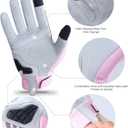 INBIKE Lightweight Women's Motorcycle Gloves Touchscreen Motorbike Gloves with Protective Knuckles for BMX Riding Dirt Bike (Pink, S)