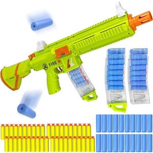 Soft Bullet Toy Gun Rifle, Semi-Auto & Manual Modes with Shell Ejecting Action, Electric M416 Foam Dart Launcher Toy Blaster, Outdoor Party Games Christmas Birthday Gift for Teens 14+ (Green) (Standard)