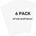 6 Pack White Foam Board 24"x36", 0.23" Thick Foam Core Board for Projects, White Poster Board for Painting, Displaying, and Craft Projects