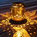 Solar Lanterns Garden Decor, Solar Light Outdoor Waterproof, Hummingbird Hanging Lantern Lights for Women Mom Grandma, Yard Decorations Lanterns for Yard, Patio, Backyard, Porch (Warm yellow - Hummingbird)