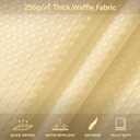 Extra Long Shower Curtains 96 inch Beige Waffle Shower Curtain for Bathroom, Heavy Duty 256GSM Modern Shower Curtain, Machine Washable,Water Resistant with 12 Metal Hooks, 72Wx96H