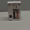 Willow & Everett Salt & Pepper Grinder Set with Stand - Stainless Steel Manual Mills & Holder with Adjustable Coarseness, Refillable Design for Peppercorns & Rock Salt Sold Separately (2 Count (Pack of 1))