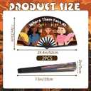2 PCS Where Them Fans At Clacking Fans for Line Dancing, 13 Inches Large Festival Folding Fan, Boots On The Ground, 210D Oxford Cloth Pop Fan for Music Festival, Concert, Wedding, Halloween Party