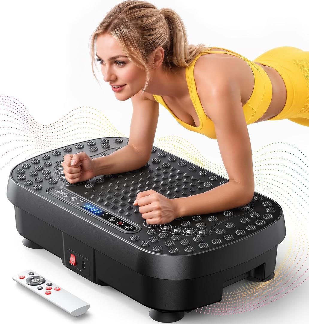 Vibration Plate Exercise Machine, Whole Body Workout Vibrating Plate for Lymphatic Drainage and Weight Loss, Home Fitness Shake Plate Equipment for Full Body Training and Wellness Use
