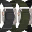 Alpine Loop Bands - Compatible with Apple Watch Ultra 2 Band 49mm 46mm 45mm 44mm 42mm 41mm 40mm 38mm Men Women, Adjustable Metal G-Hook Stretchy Elastic Nylon Sport Strap for iWatch Series SE/10/9/8/7/6/5/4/3, 2 Pack