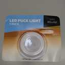 Brilliant Evolution Wireless LED Puck Light | Works with Remote Control | Under Cabinet, Closet Light | Battery Powered | Under Counter Lighting (Pack of 1)