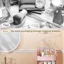 Makeup Organizer Countertop, Skincare Holder Bathroom Counter Organizer, Storage Box Cosmetic Display Cases, Teen Girl Gifts Make up Organizers for Vanity, Dresser (Pink)