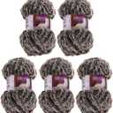 5 Pack of Soild Wool Fur Fluffy Plush Thick Knitting Yarn Supper Soft Fur Crochet Yarn for DIY Knitting Scarf Coat Gloves Hat Rugs Clothes Knitting Projects 250g