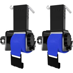 4 Pack Trailer Stake Pocket Winch Flatbed Kit Blue, Capacity 16,200 lbs Utility Flatbed Accessories, Include 4 inch Flatbed Winch Straps 30 Ft for 2x4 Stake Pockets