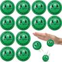 VioraWhite 100 Pcs Mental Health Awareness Gift Green Ribbon Bouncy Balls Bulk Mental Health Matters Stress Relief Balls Green Ribbon Week Items for Events Charity Education Supplies