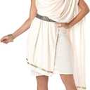 California Costumes womens Women's Deluxe Classic Toga (Small(6-8), Ivory)