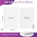 4Pack 24"x36" Self Adhesive Poster Board, 0.23 Inch Thick Foam Core Board with Self-Adhesive, Free Mounting Poster Boards, Large White Display Boards for Crafts, Art, Display