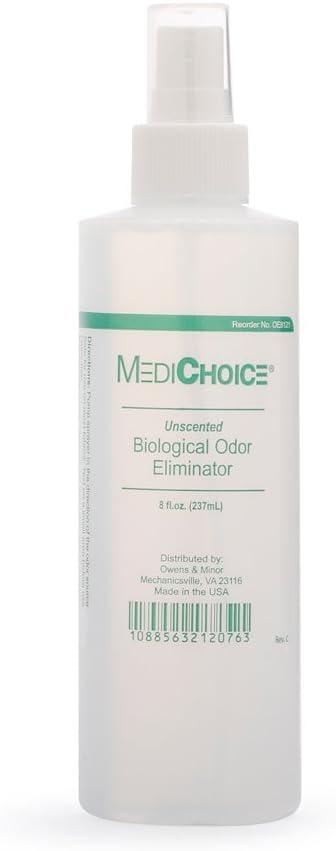 MediChoice Biological Odor Eliminator, Unscented, Pump Spray, 8 Oz, 1314OE8121 (Each of 1)