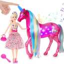 BETTINA Large Unicorn & Princess Doll Set with Lights & Sounds - Magical Unicorn Toys, 11.5 Inch Dolls, Horse Playset, Unicorn Gifts for Girls Ages 3-8