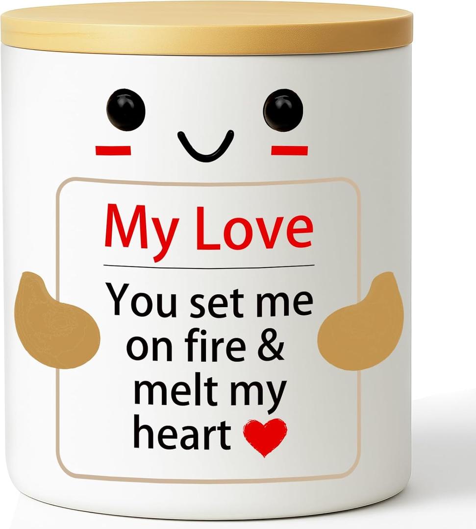 Valentines Day Gifts for Him Her Couple Anniversary Valentine's Day to My Love Candle for Wedding Engagement LDR Birthday Gift for Women Men Boyfriend Girlfriend Husband Wife Fianc Valentines Candle