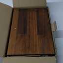 Double Layer Large Bread Box for Kitchen Counter, Wooden Corner Bread Storage Container with Acrylic Window, Retro Brown