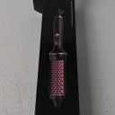 Thermal Hair Brush for Blowout Look, 1.5 Inch Heated Round Brush for Natural Curl,Ionic Curling Iron Wand with Dual Voltage, Volumizing Smoothing Hot Round Brush, Black