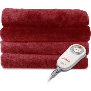 Sunbeam Throw Microplush Sherpa Heated Throw Size 50x70 in