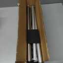 Room Darkening Rods, Single Window Rods 28-86 Inch(2.33-7.17ft) Telescoping Wrap Around Curtain Rod Splicing Structure With Hidden Base Bracket, Matte Nickel
