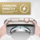 2 x 4 Pack Soft TPU Case for Apple Watch Case 42mm 46mm 40mm 44mm 41mm 45mm Series 10 9 8 7 6 5 4 SE/2 Generation Women Men,Ultra Thin Protective Bumper Case Face Cover for iWatch Cover Accessories (01-Clear/Silver/Rose Gold/Rose Pink)