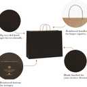 BagDream 25Pcs 16x6x12 Inches Kraft Paper Bags with Handles Bulk, Recycled Large Black Paper Gift Bags for Shopping, Retail, Grocery, Merchandise, Party Gifts
