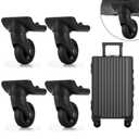 5 Pack Luggage Wheels Replacement, 360 Degree Rotation Wheel, Universal Travel Suitcase Trolley Casters Wheels Repair Kits Including 2 in 1 Screwdriver Suitable for Travel Business Trips