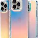 LONLI Hue - for iPhone 15 Pro Case - Iridescent [10FT Drop Protection] - Shockproof Cover with Color Changing Effect | Cute and Unique for Women, Girls and Men (2023) 