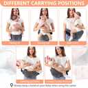 HKAI Baby Hip Carrier,Baby Carrier with Adjustable Waistband & Breathable Mesh, Ergonomic Carrier with Non-Slip Hip Seat Surface for Newborns & Toddlers (Grey)