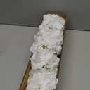 Flojery Silk Hydrangea Heads Artificial Flowers Heads with Stems for Home Wedding Decor,Pack of 10 (White)