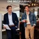 CHAOREN Mens Belt Leather - 1 3/8" Dress Belts for Men - Considerate Gift for Work Business Casual Jeans (40 (Fits Waist 38"-39"), Cognac)