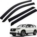 FIILINES Rain Guards for Honda Pilot 2023 2024 2025, Tape-On Side Window Visors Window Deflectors for Pilot, 4PCS, Black