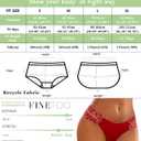 FINETOO Seamless Underwear for Women Cheeky Bikini Panties High Cut V-waist Lace Underwear Women Cute Bikinis 6 Pack (Medium)