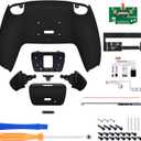 eXtremeRate Back Paddles Programable RISE Remap Kit for PS5 Controller BDM-010 BDM-020, Upgrade Board, Soft Touch Black Redesigned Back Shell, Back Buttons Attachment for PS5 Controller -No Controller