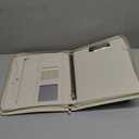 Eshow Portfolio Organizer - 3 Ring Binder with Zipper, Vegan Leather Business Padfolio Folder with Notepad Includes 10 Clear Sheet Protectors for Documents Files for Men Women