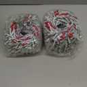 6 Pcs Christmas Candle Rings Wreaths Artificial Red Berries Snowy Pine Candle Rings Holder for Christmas Wedding Home Table Centerpiece