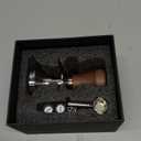 Calibrated Espresso Tamper 58mm Walnut, Auto-Leveling and 30lb Spring Loaded Design Stainless Steel Ripple Base Coffee Tamper with 20lb / 25lb / 30lbs Replacement Springs (58.3mm)