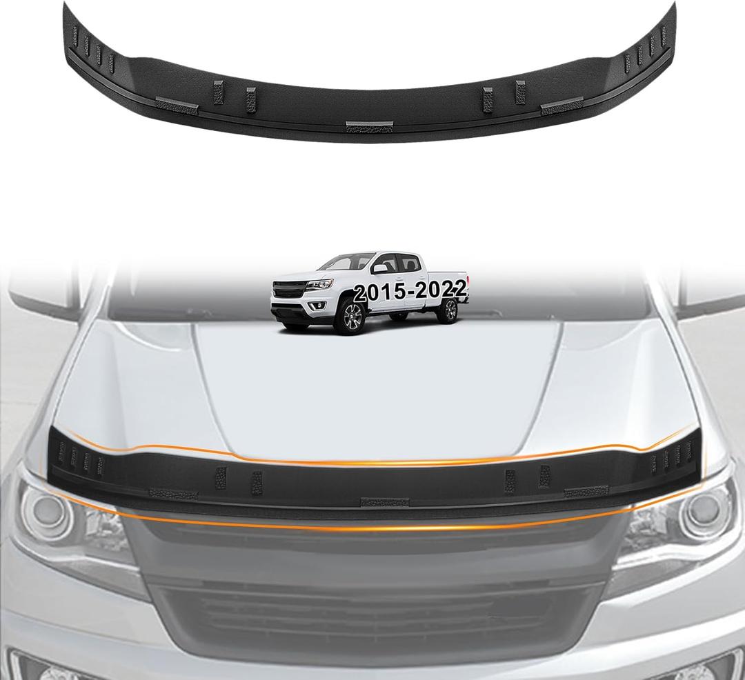 TripleAliners Hood Deflector Protector Compatible with 2015-2022 Chevy Colorado Accessories Low Profile Hood Protector TPE Bug Deflector Shield Replacement