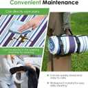 Oversize Picnic Blankets with Foldable,MEIRILE Waterproof Blanket Made of PEVA for Camping,Park, Beach,Grass,Outdoor(60"*80") (Blue-White, 60"X80")