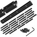 24pcs Seekliny 3030 Staight Connector Corner Bracket Joint Plate 3030 Hardware T-Slotted Accessories with Screws for 8020 Aluminum Profile 3D Printer Accessories Black