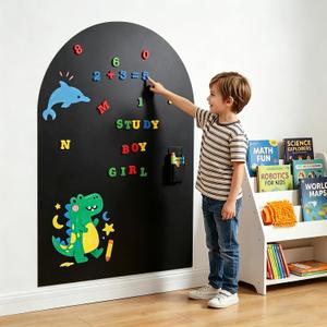 Large 44x37 Inches Magnetic Wall Decal for Kids – Upgraded Strong Adhesive, Thickened Iron Layer, Self-Adhesive Magnetic Chalkboard for Wall, Wallpaper for Home Decor & Kids Playroom